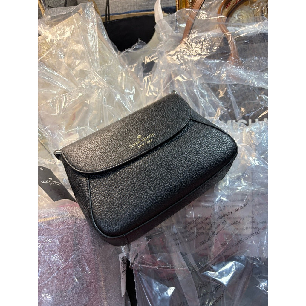 ORIG & IMPORTED KS Monica Small Flap Crossbody Black Bag