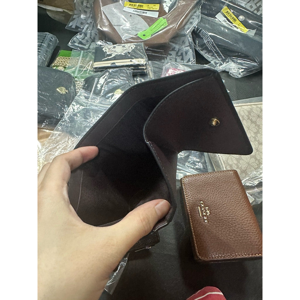 ORIG & IMPORTED CCH 2-in-1 Card Holder Detachable Essential Wallet Tan/Brown/Walnut