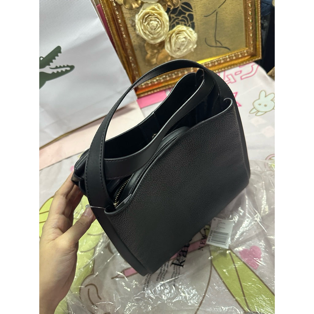ORIG & IMPORTED KS Knott Convertible Carryall Black Satchel Bag