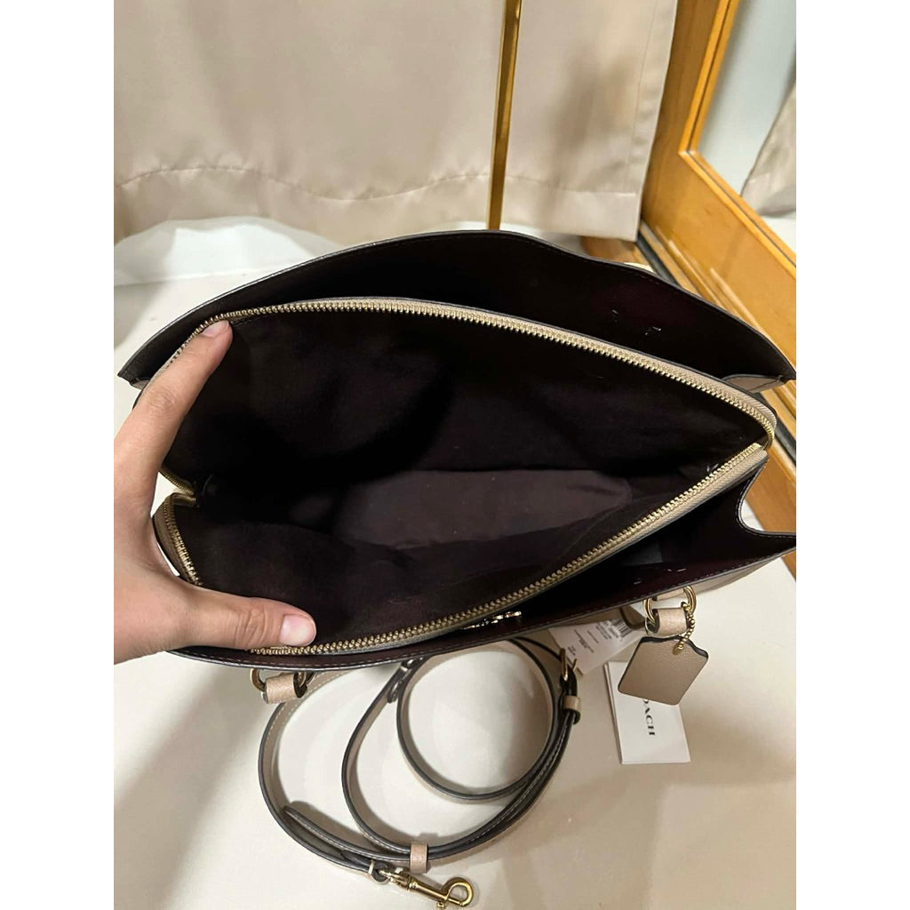 ORIG Preloved RARE CCH Tatum Carryall Large Taupe Tote Bag