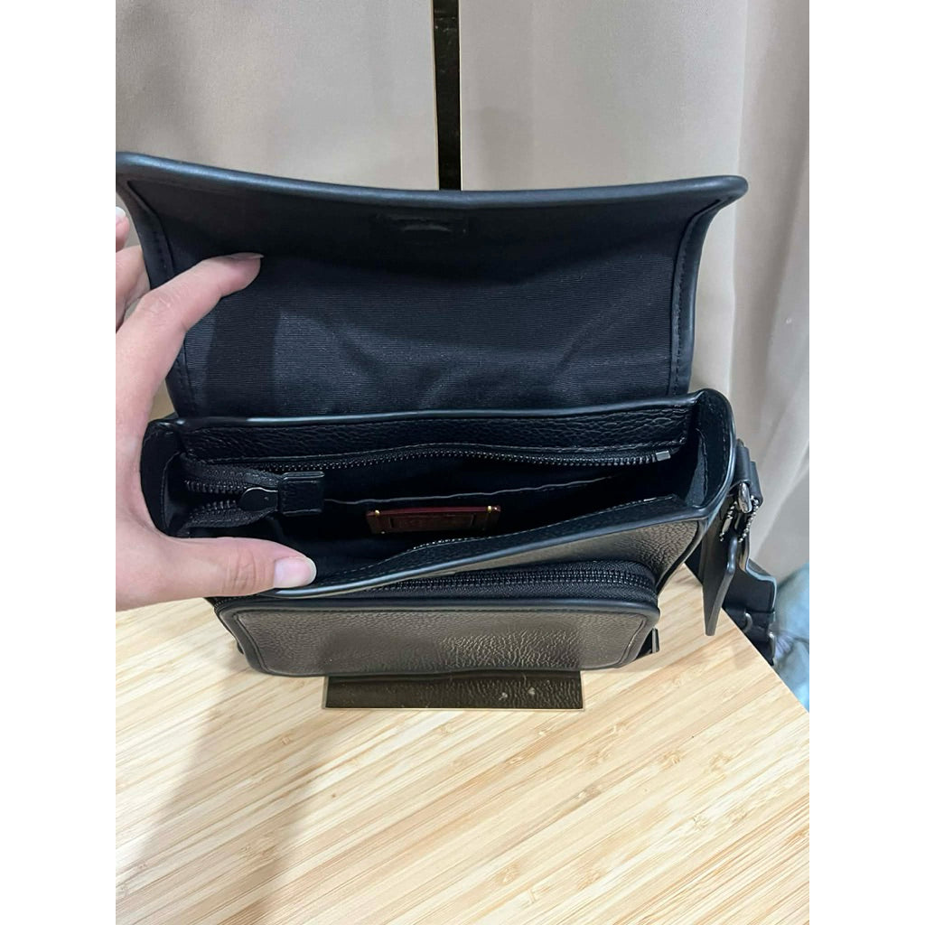 ORIG Preloved CCH Sullivan Flap Crossbody Men's Bag in Plain Black