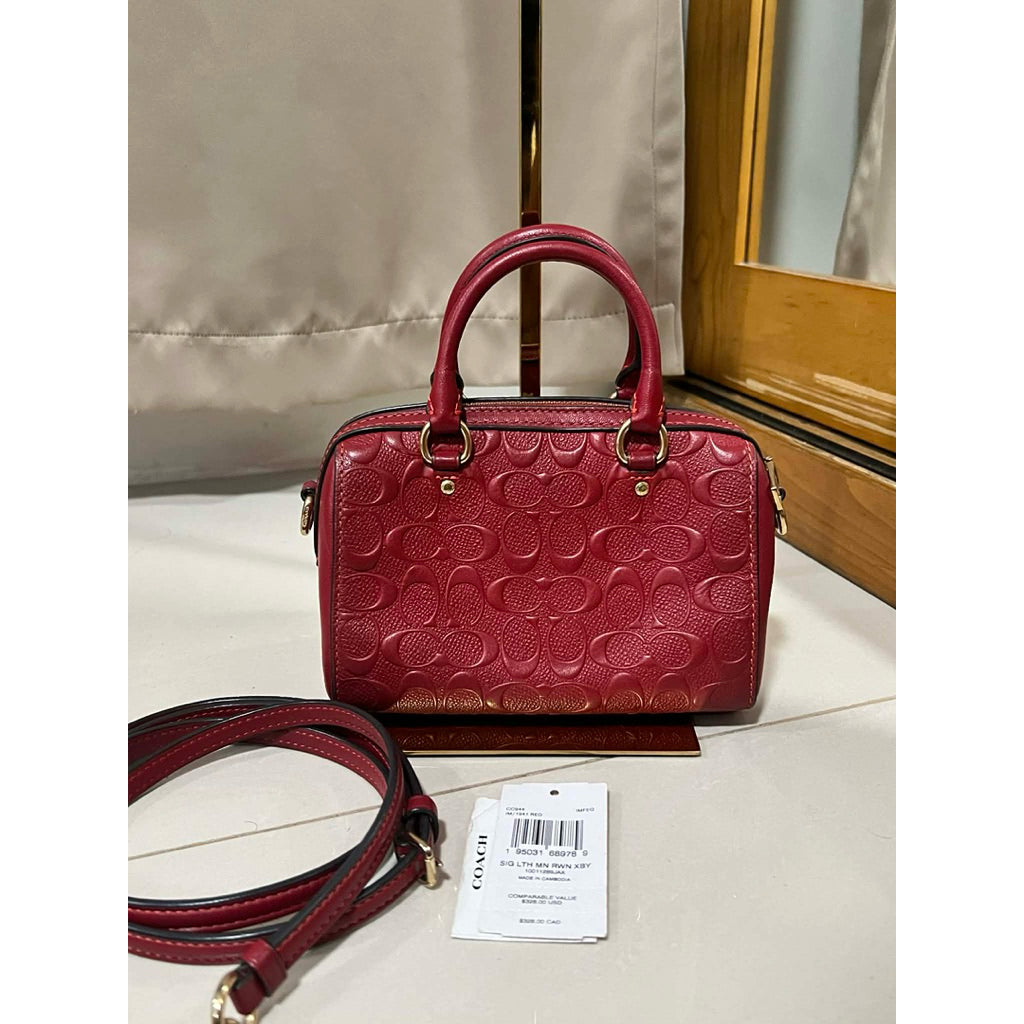 ORIG Preloved CCH Mini Rowan Crossbody Small Bag In Signature Leather Red