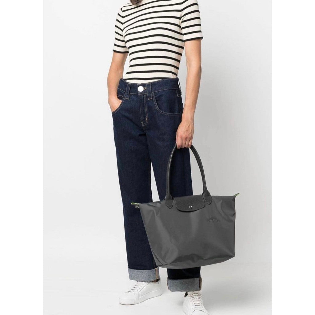 ORIG & IMPORTED GRAPHITE GRAY Longchamp LC Le Pliage Nylon Tote Bag