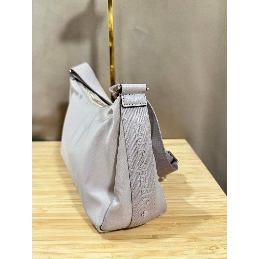 ORIG Preloved KS Carter Nylon Small Shoulder Bag Cozy Grey