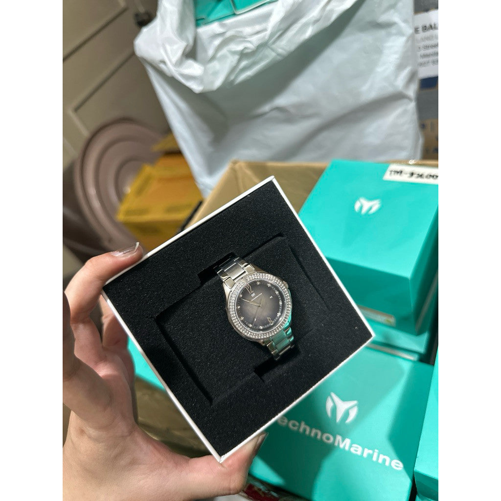 ORIG & IMPORTED Technomarine LUNA 33mm TM-826008 Silver Lady's Watch