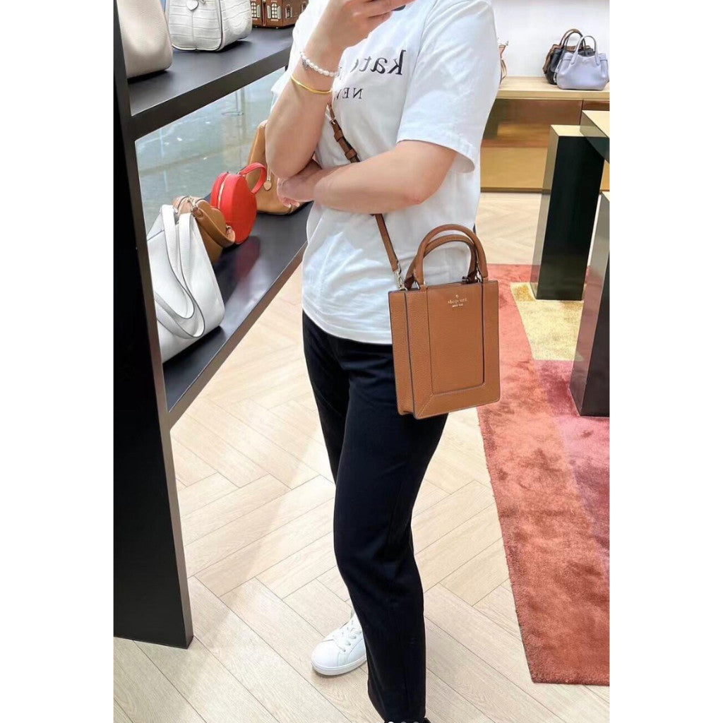 ORIG & IMPORTED KS Lena Mini Tote Gray/Beige/Brown Small Phone Bag