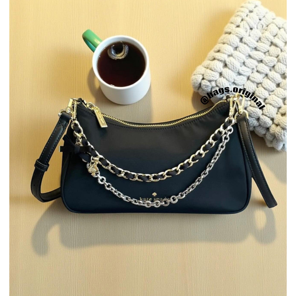 ORIG & IMPORTED KS Margot Nylon Crossbody Bag Black