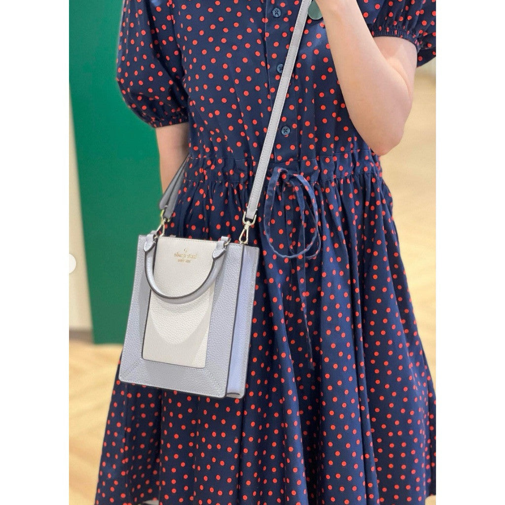 ORIG & IMPORTED KS Lena Mini Tote Gray/Beige/Brown Small Phone Bag