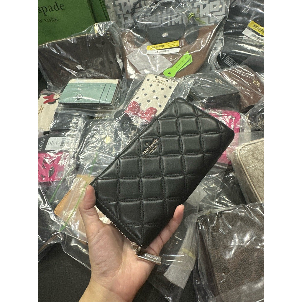 ORIG & IMPORTED KS Natalia Large Continental Long Wallet in Black