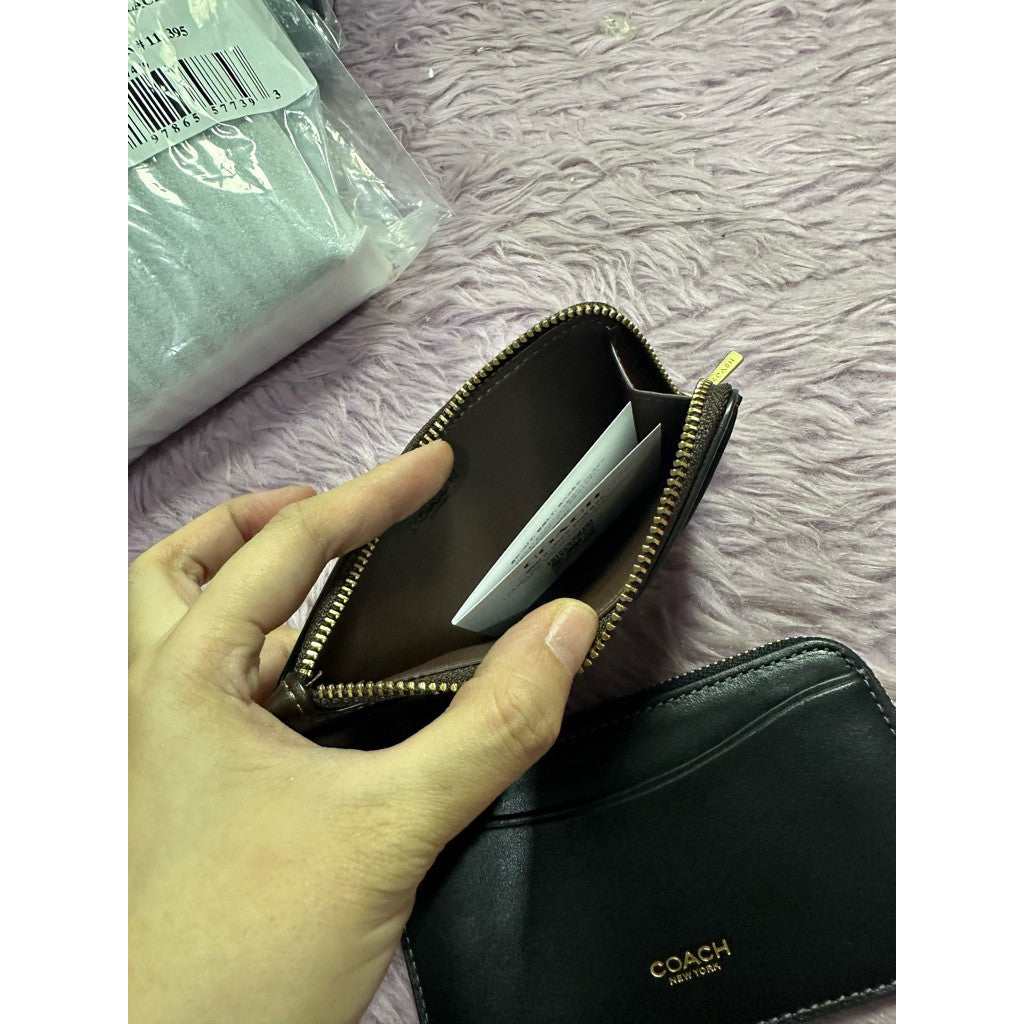 ORIG & IMPORTED CCH Retail Slim Zip Card Case Maple Brown Wallet
