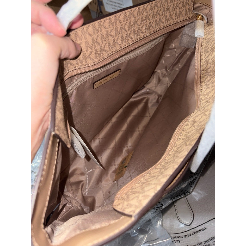 ORIG & IMPORTED MK Arden Large Top-Zip Tote Beige/Gray/Camel Bag