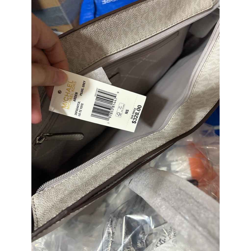 ORIG & IMPORTED MK Arden Large Top-Zip Tote Beige/Gray/Camel Bag