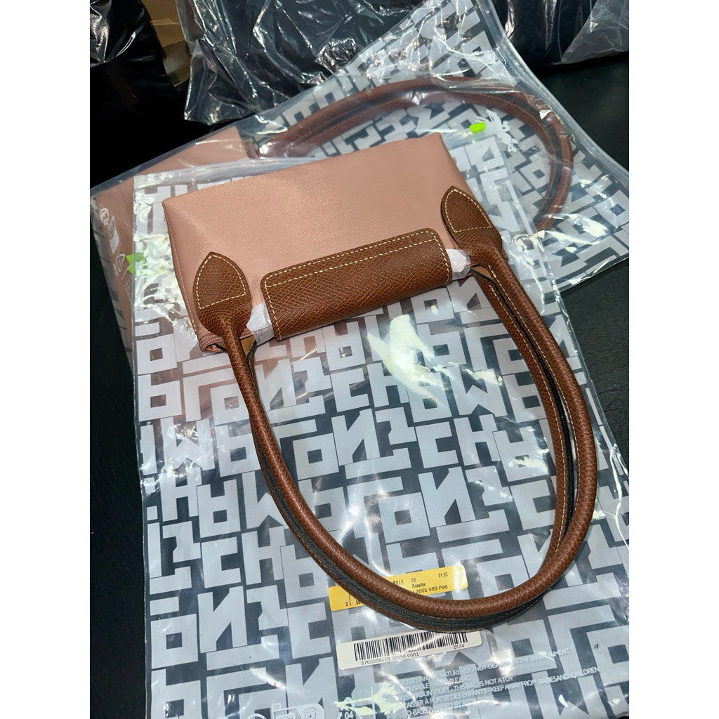 ORIG & IMPORTED ROSETTE PINK Longchamp LC Le Pliage Nylon Tote Bag