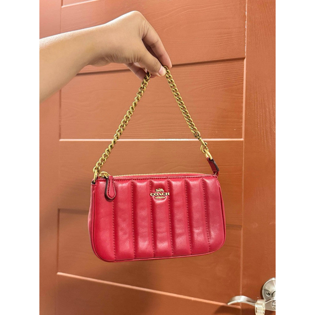 ORIG Preloved CCH Nolita 19 Quilted Small Red Bag with Chain