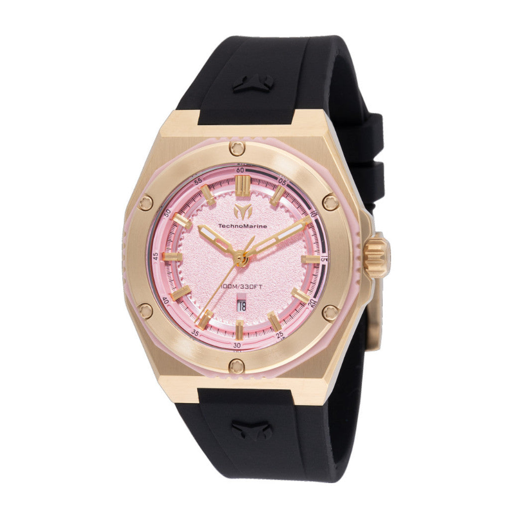 ORIG & IMPORTED Technomarine CORAL - TM-416084 36mm Black/Gold Lady's Watch