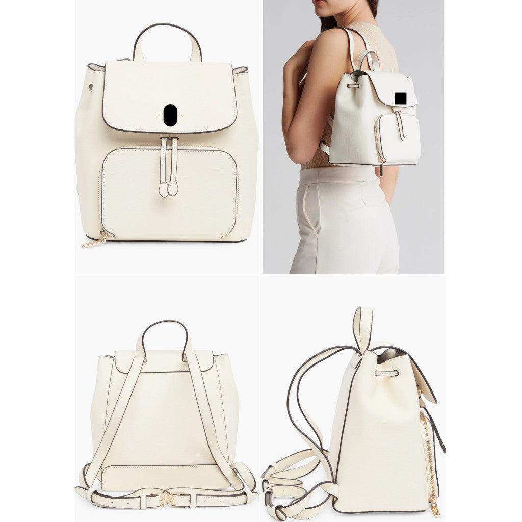ORIG & IMPORTED KS Kristi Medium Flap Backpack White Bag