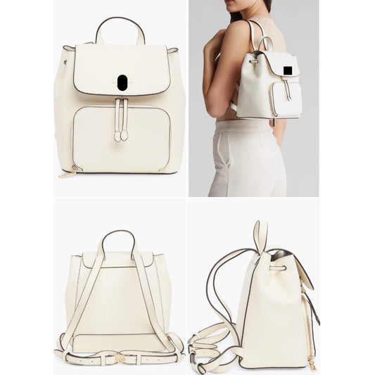 ORIG & IMPORTED KS Kristi Medium Flap Backpack White Bag