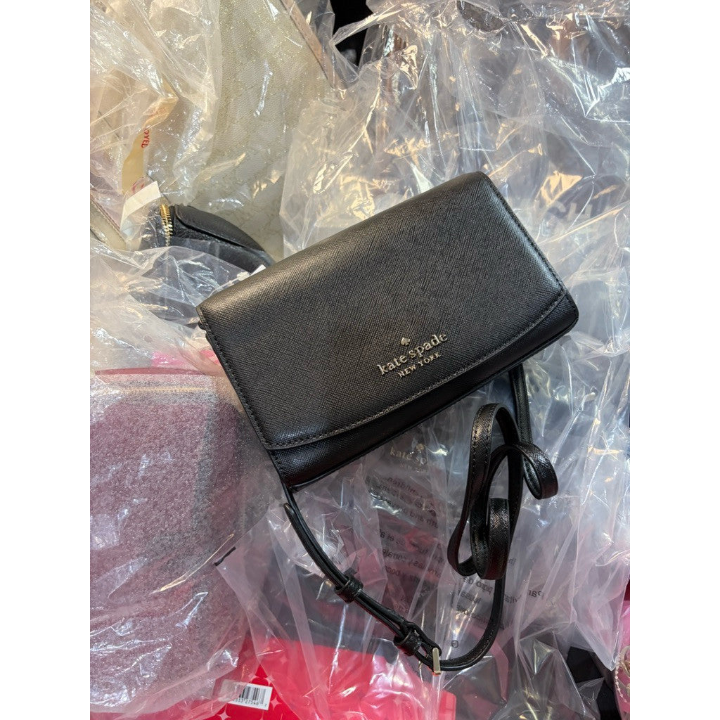 ORIG & IMPORTED KS Staci Small Flap Crossbody Black Bag