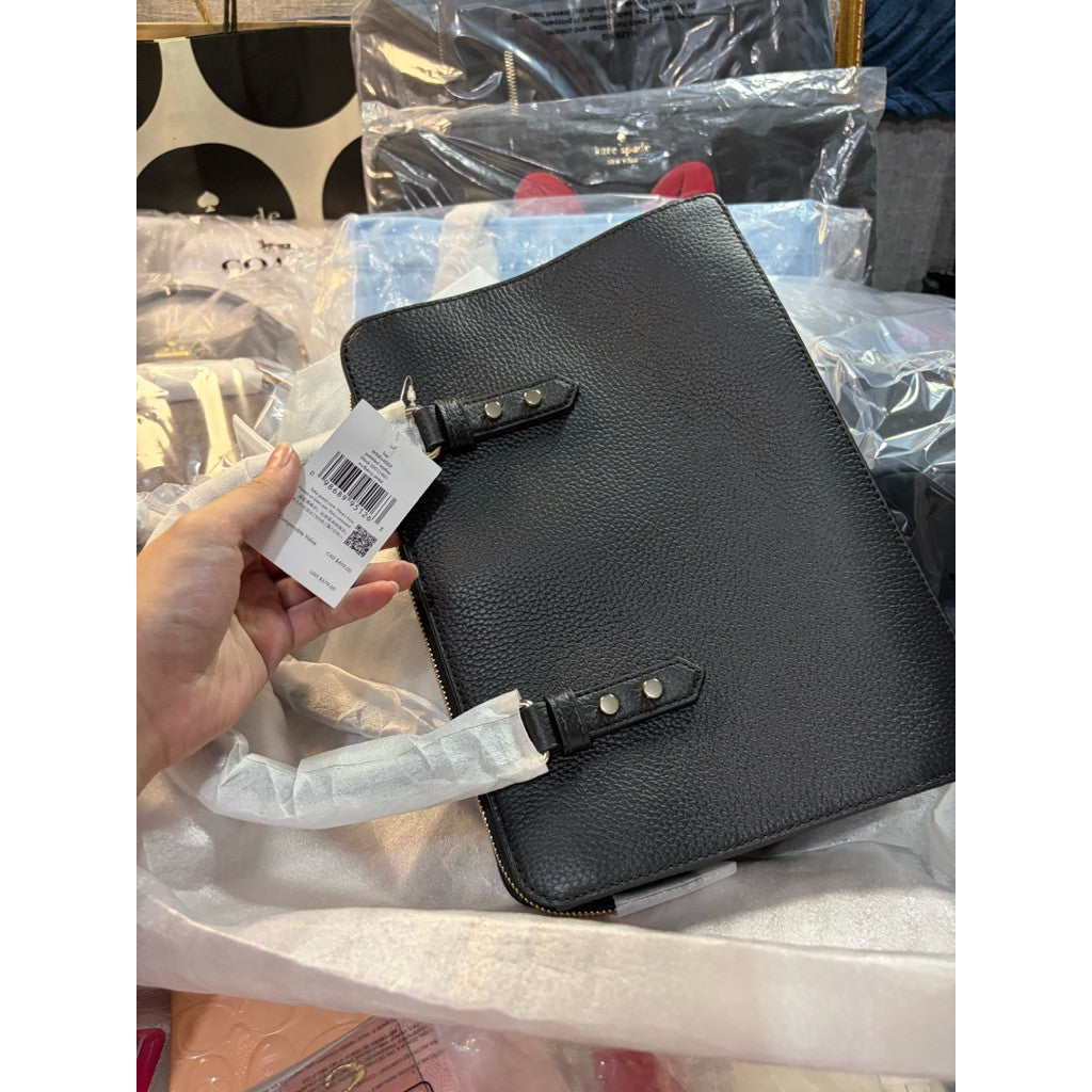 ORIG & IMPORTED KS Mulberry Street Lise Satchel Medium Black Bag