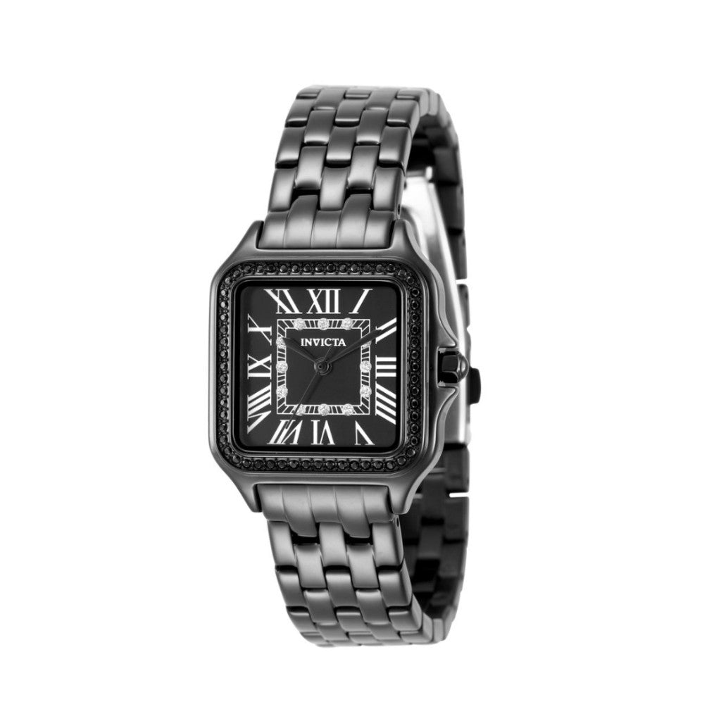ORIG & IMPORTED Invicta Angel 50581 28mm Women's Square Watch Black