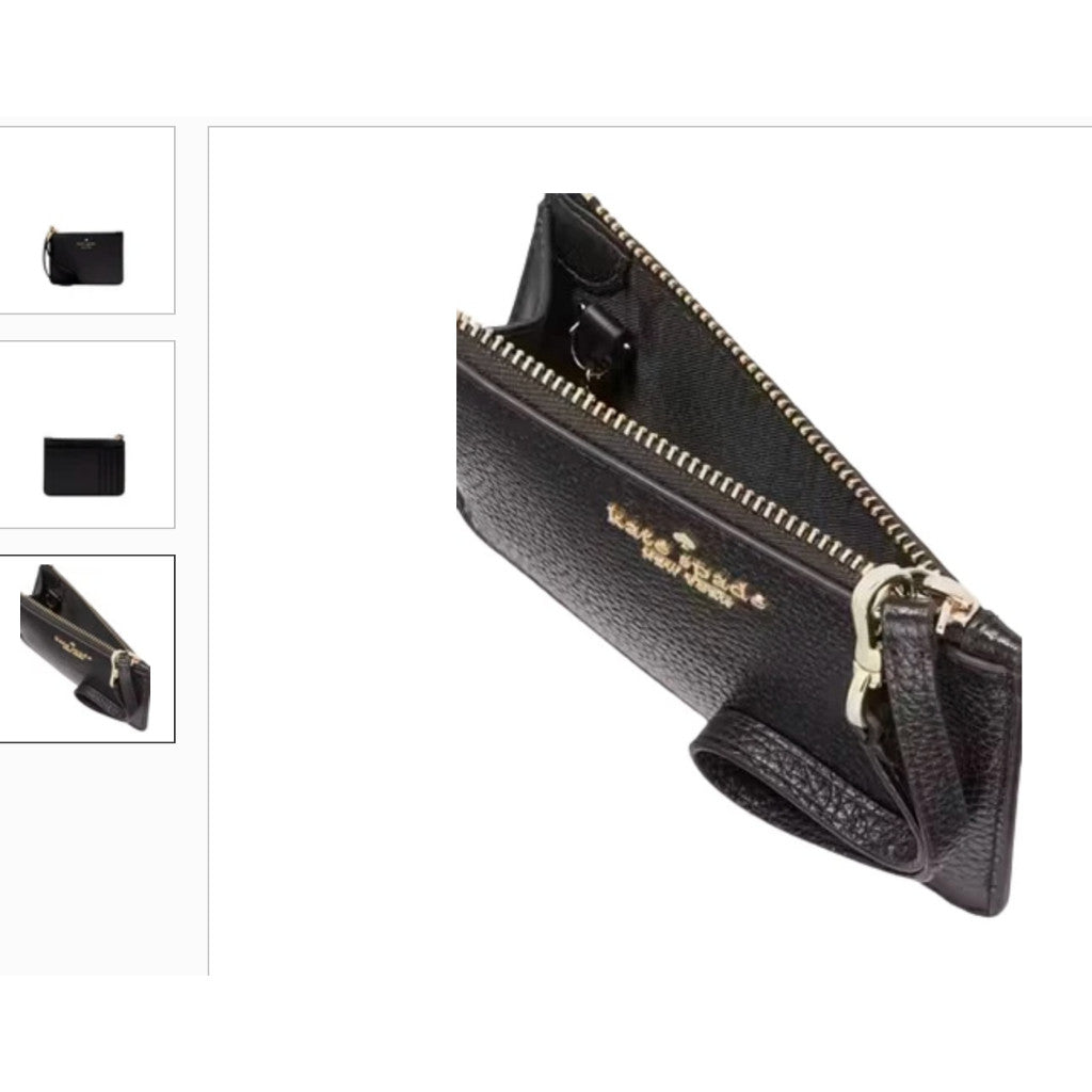 ORIG & IMPORTED KS Lena Small Card Holder Wristlet Black Wallet