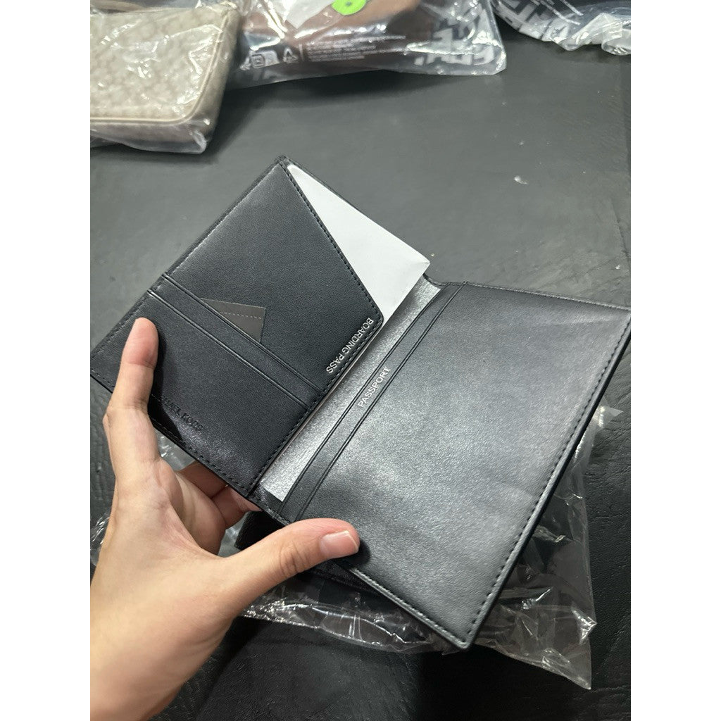 ORIG & IMPORTED MK Passport Case Holder Black Wallet