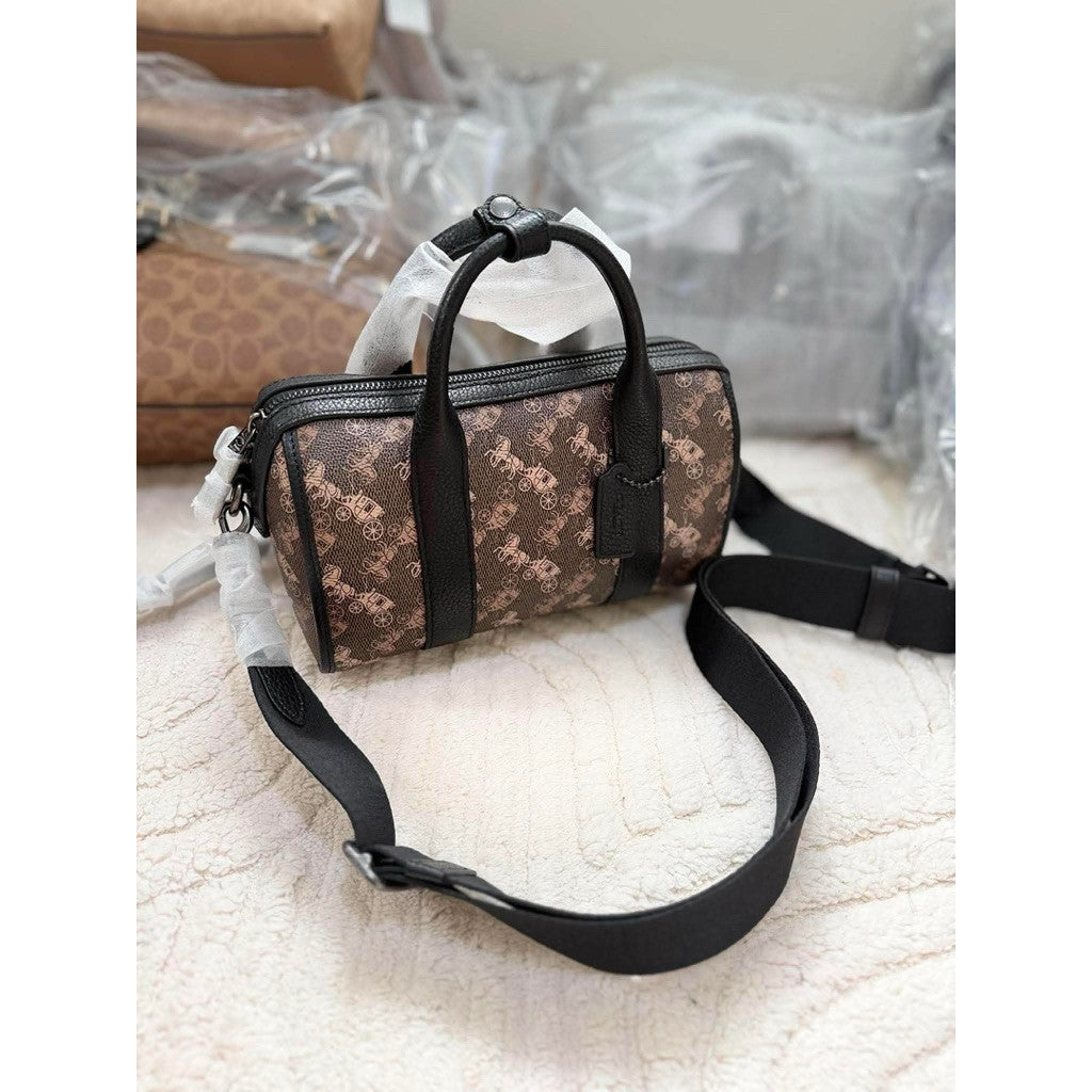 ORIG & IMPORTED CCH Retail Gotham Duffle 24 With Horse And Carriage Print Brown Men's Bag