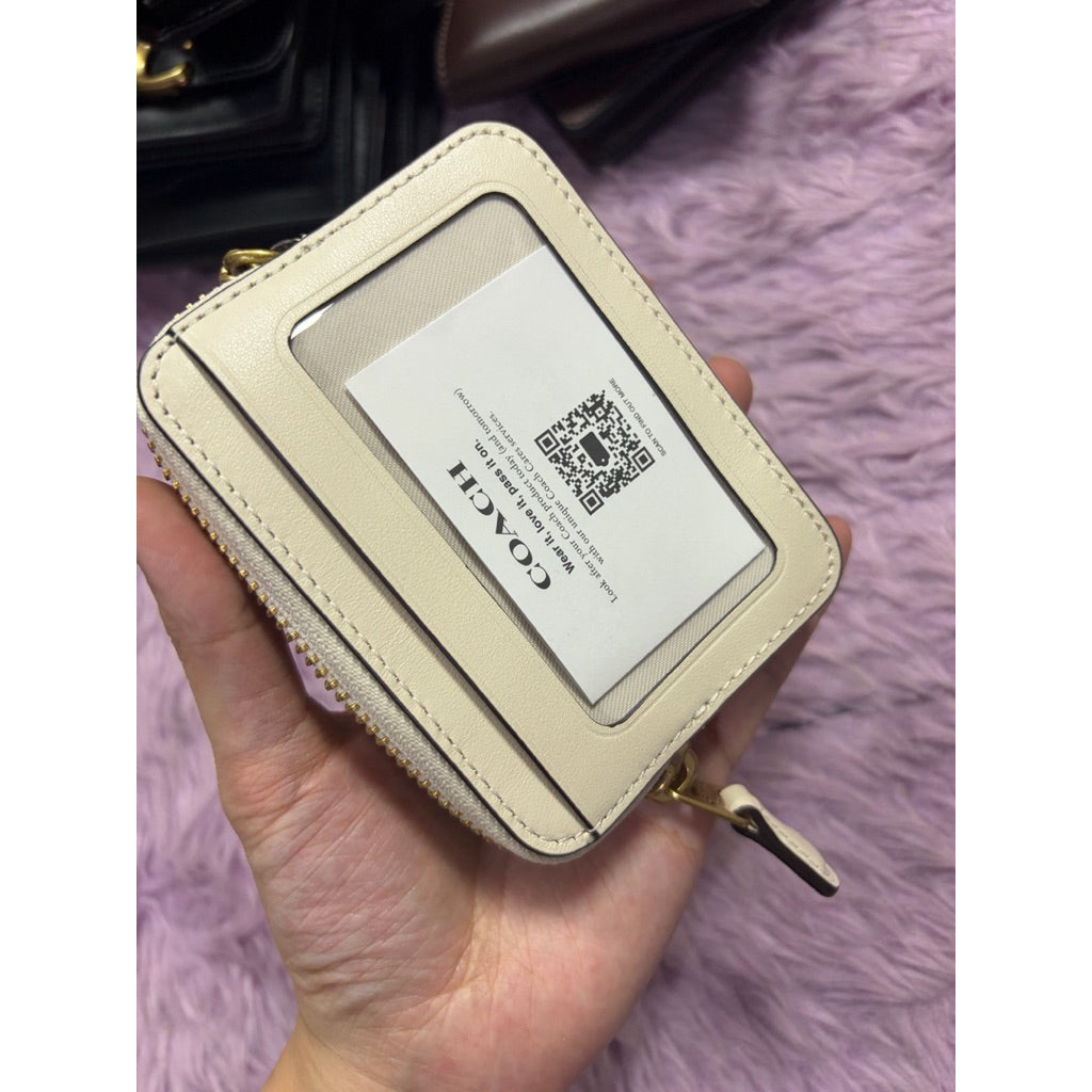 ORIG & IMPORTED CCH Retail Essential Chain Zip Card Case Pink Purple Black White Wallet