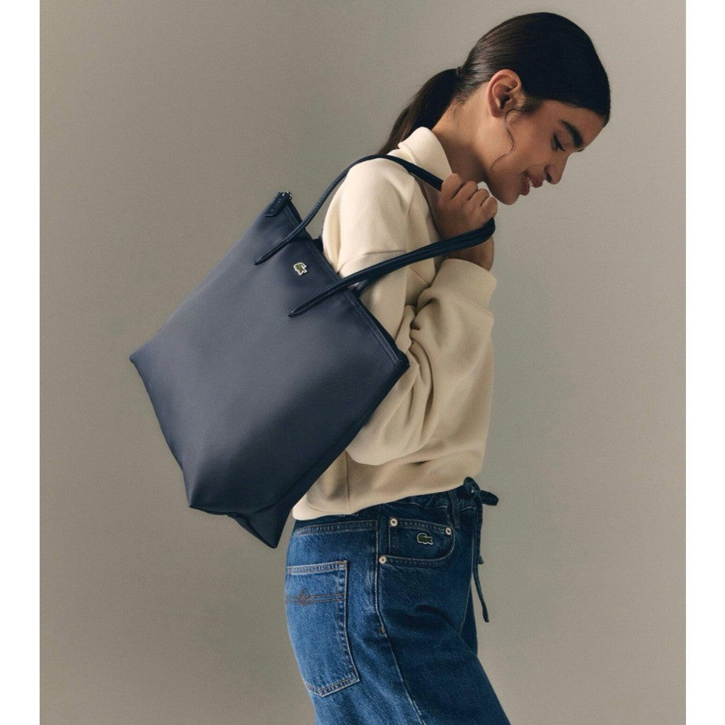 ORIG & IMPORTED Lacoste LCT L.12.12 Concept Tote Large and Small NAVY BLUE PENOMBRE BAG