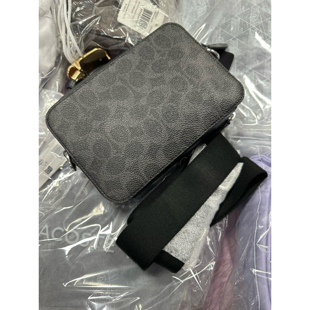 ORIG & IMPORTED Coach Retail Charter 19 Silver Hardware Crossbody Men's Black Bag