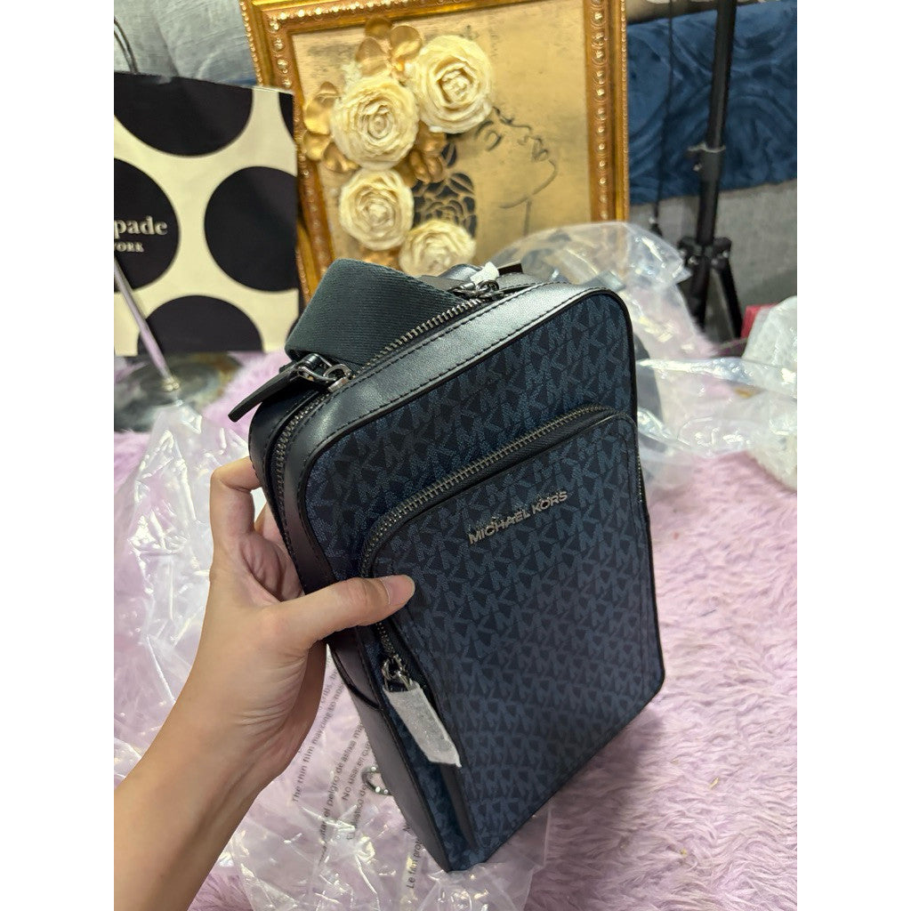 ORIG & IMPORTED MK Cooper Commuter Logo Sling Pack Men's Black/Blue Body Bag
