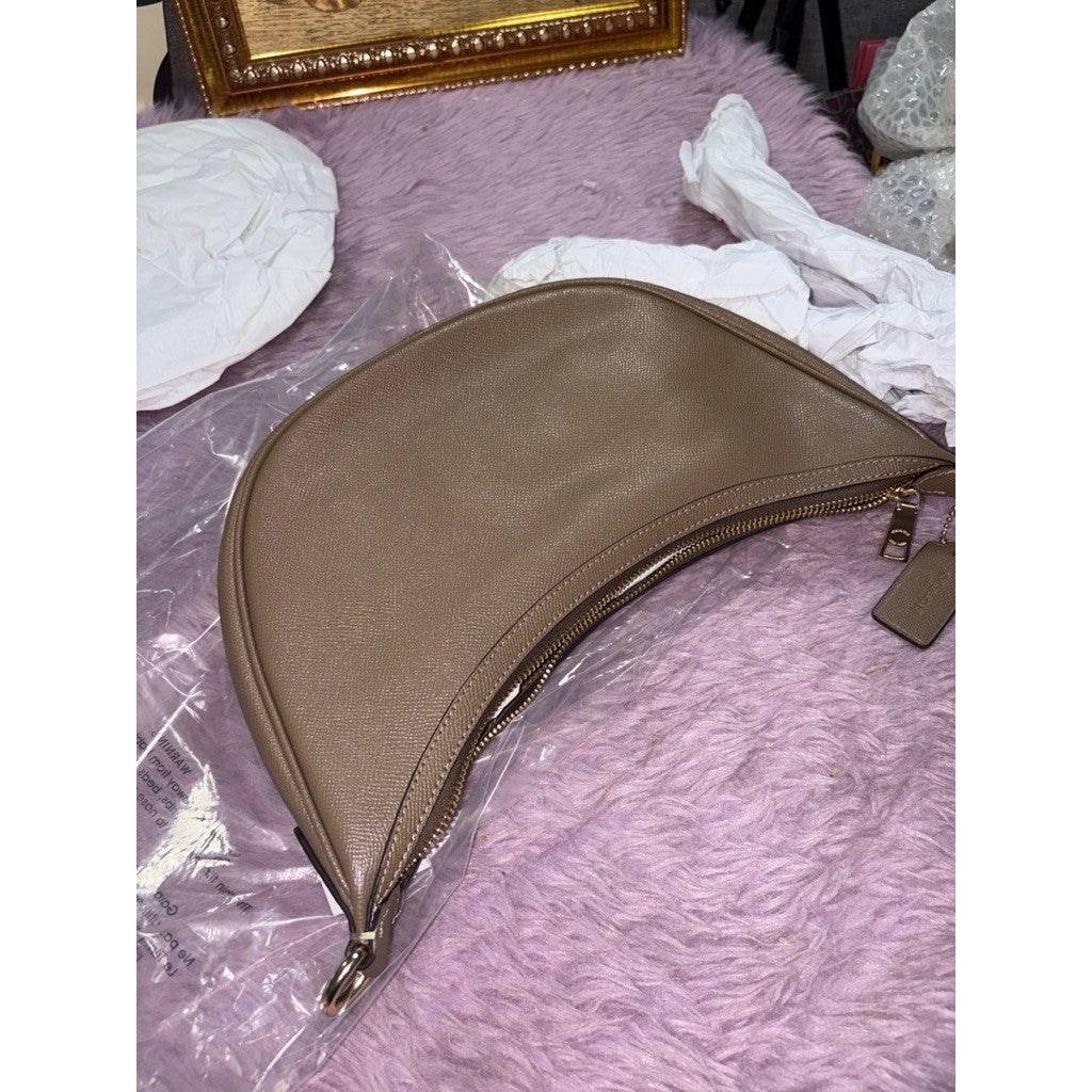 ORIG & IMPORTED Coach Aria Shoulder Hobo Bag Dark Stone/Brown