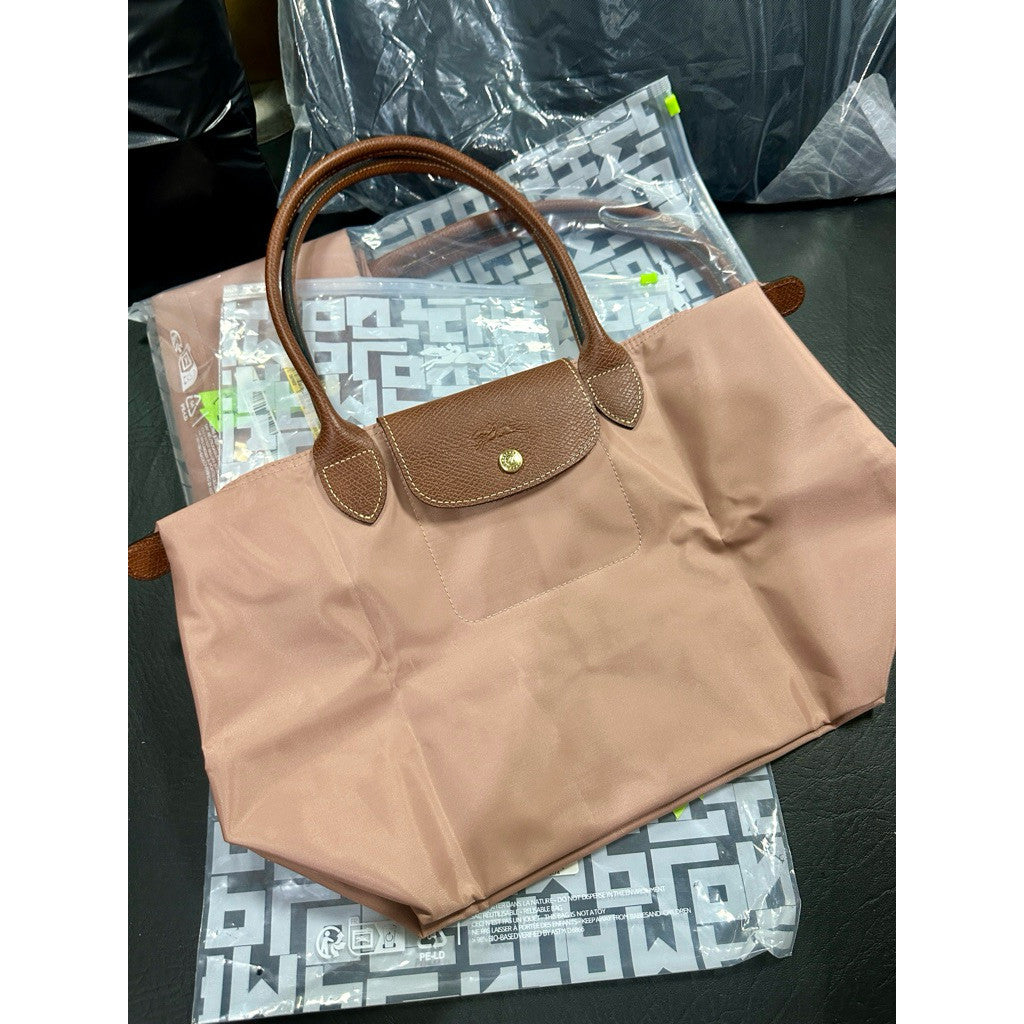 ORIG & IMPORTED ROSETTE PINK Longchamp LC Le Pliage Nylon Tote Bag