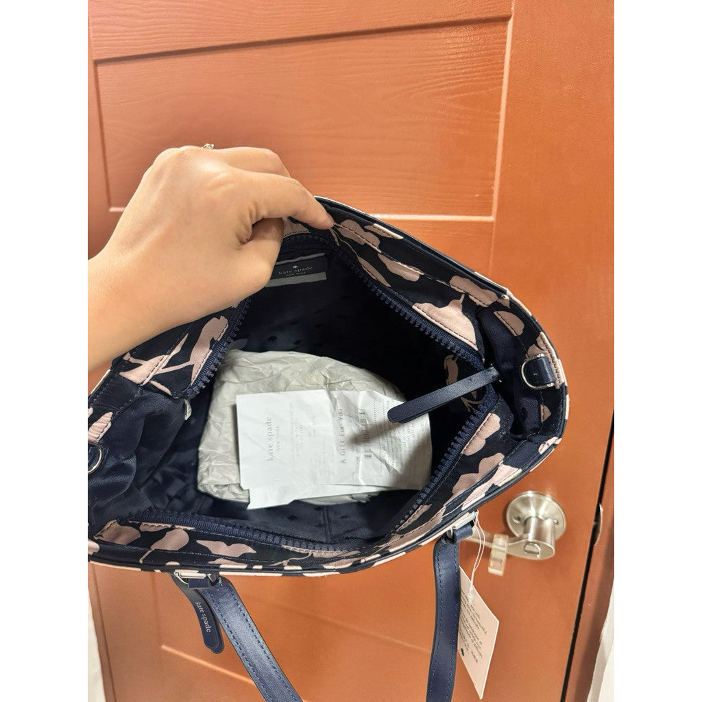 ORIG & IMPORTED KS Jae Garden Vine Medium Satchel Nylon Floral Bag