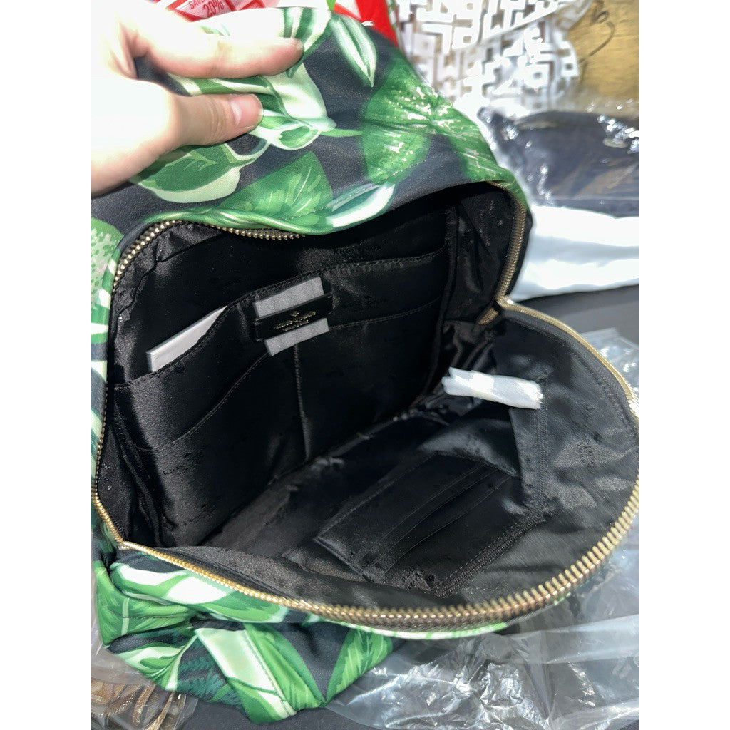 ORIG & IMPORTED KS Leaf Medium Nylon Black/Green Backpack