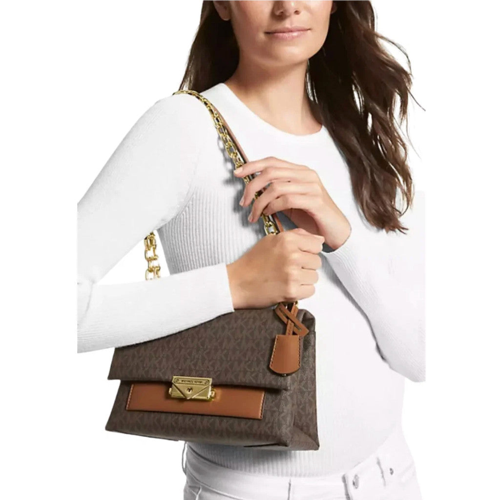ORIG & IMPORTED MK Cece Medium Flap Shoulder Bag Brown