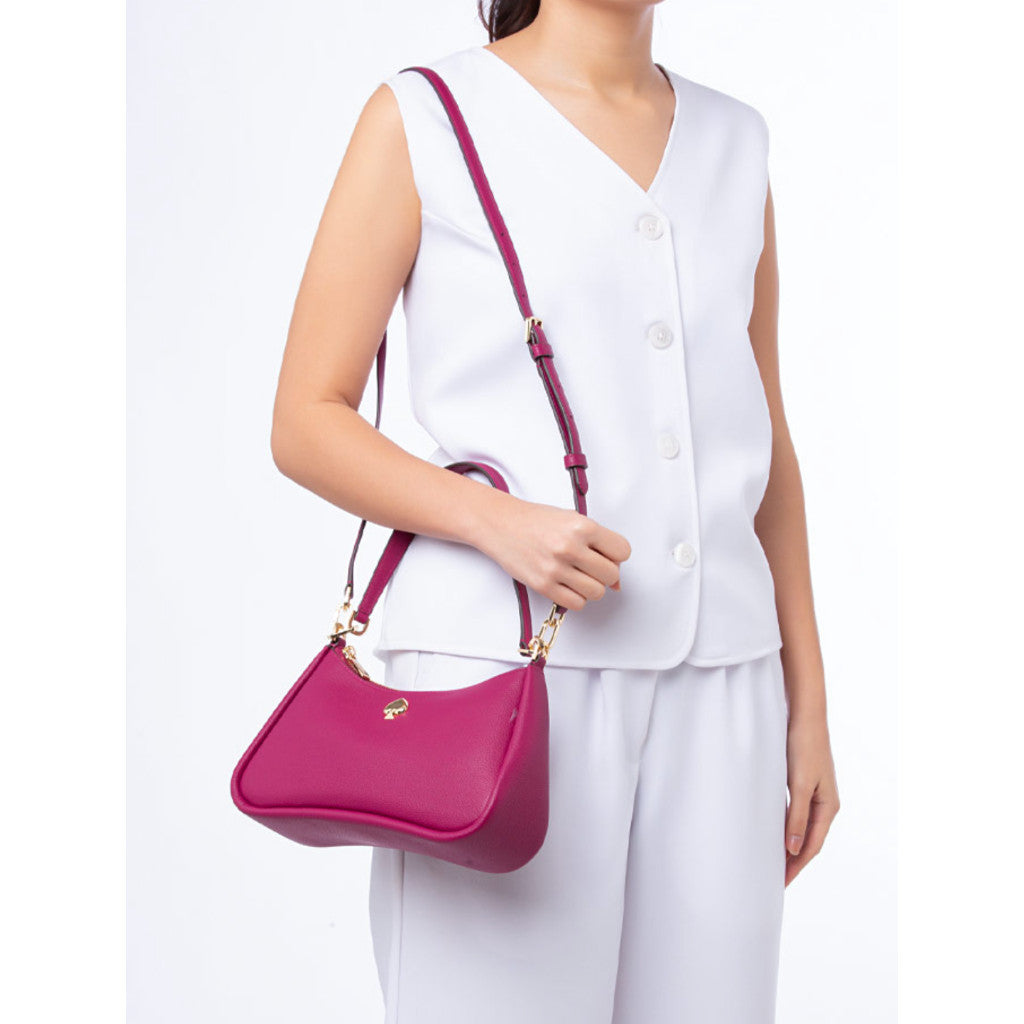 ORIG & IMPORTED KS Kayla Small Convertible Shoulder Bag Dark Raspberry Pink
