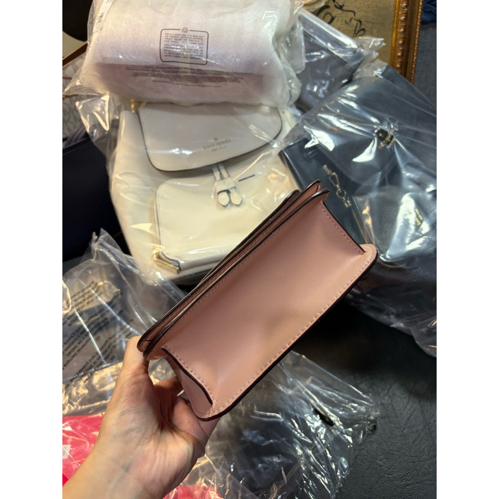 ORIG & IMPORTED CCH Mini Brynn Crossbody Small Flap Brown/Pink Bag