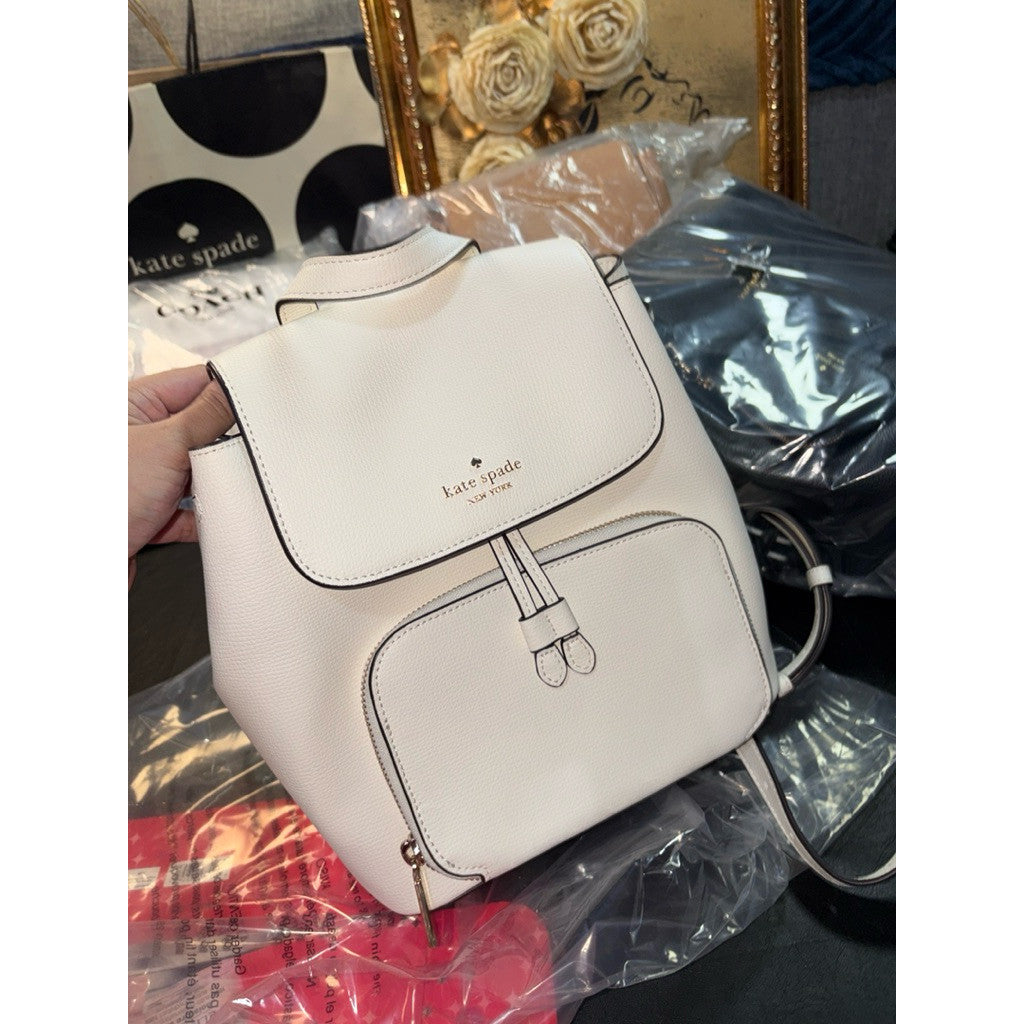 ORIG & IMPORTED KS Kristi Medium Flap Backpack White Bag