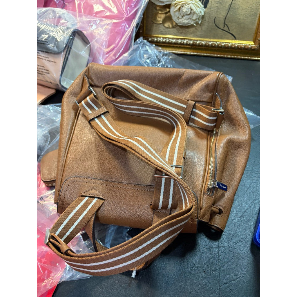 ORIG & IMPORTED KS Rosie Medium Flap Backpack Brown Bag with Wallet