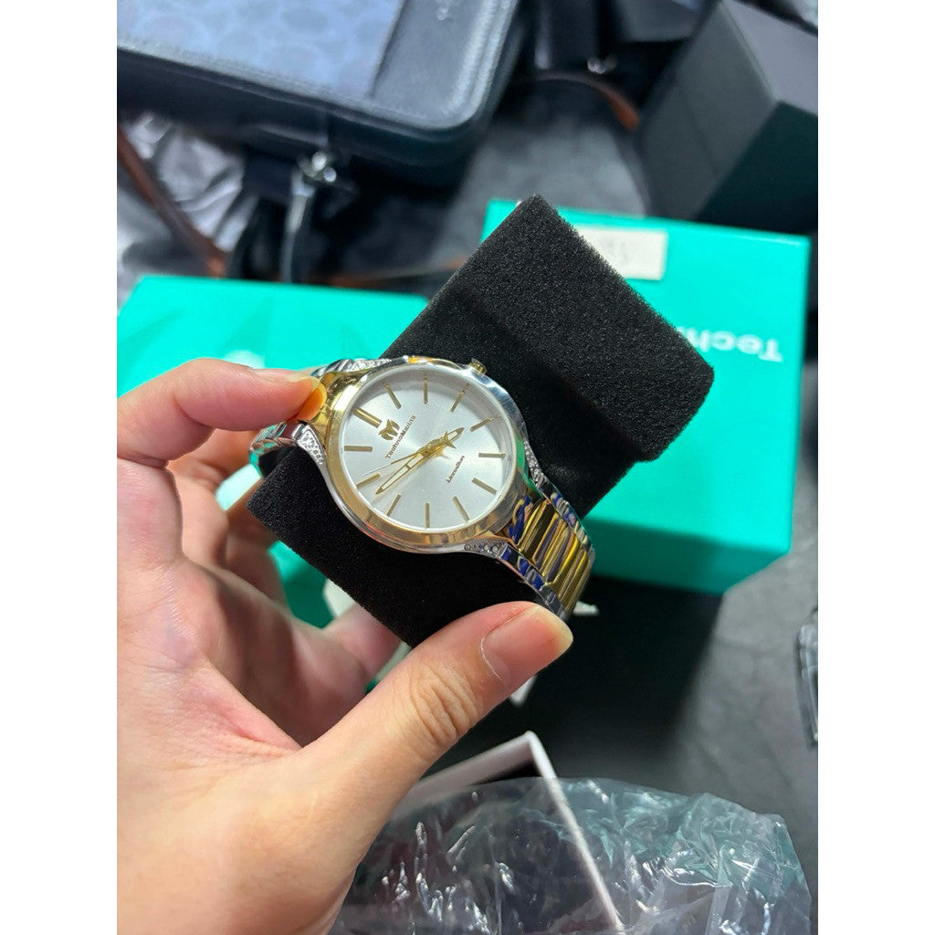ORIG & IMPORTED Technomarine MoonSun TM-117033 38mm Silver/Gold Lady's Watch