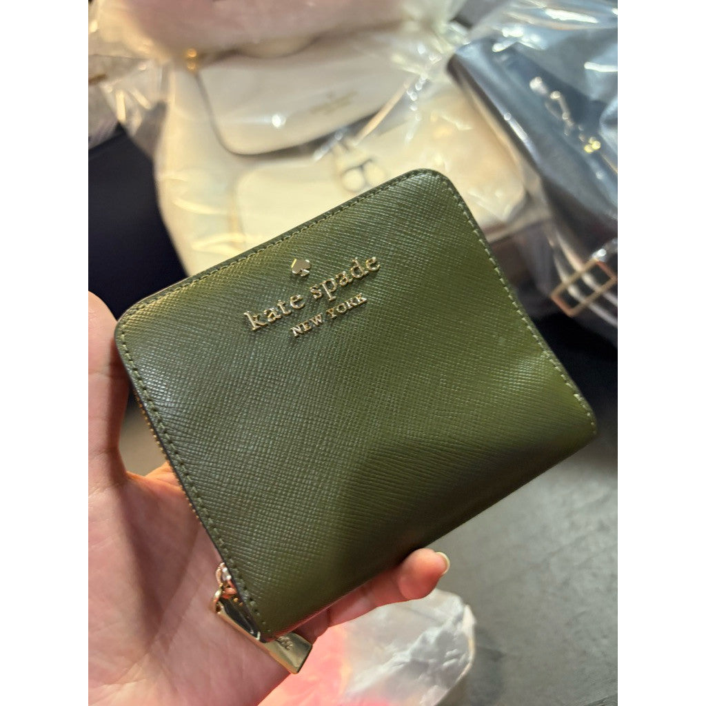 ORIG Preloved KS Small Zip Around Wallet in Enchanted Green
