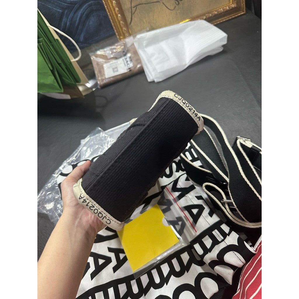 ORIG Preloved MJ The Jacquard Crossbody Mini Tote Phone White Bag Black