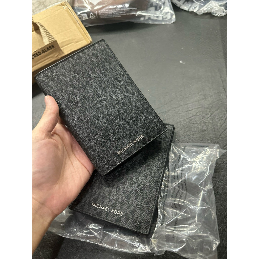 ORIG & IMPORTED MK Passport Case Holder Black Wallet