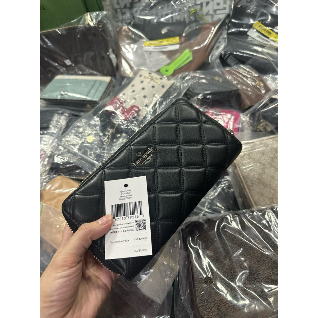 ORIG & IMPORTED KS Natalia Large Continental Long Wallet in Black