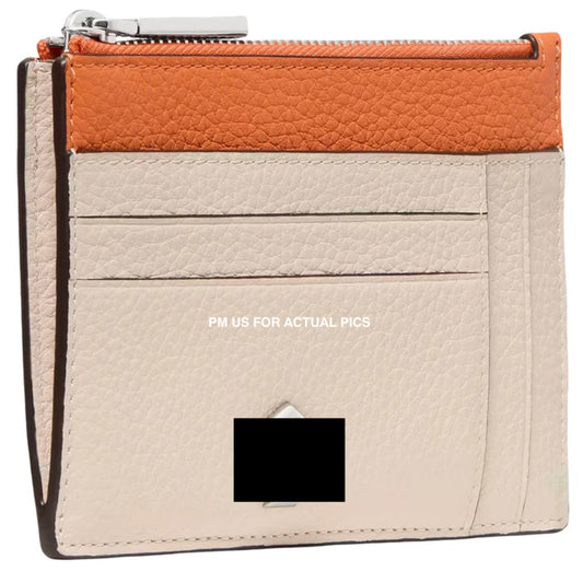 ORIG & IMPORTED KS Kayla Card Holder Slim Wallet Orange/Blue/White