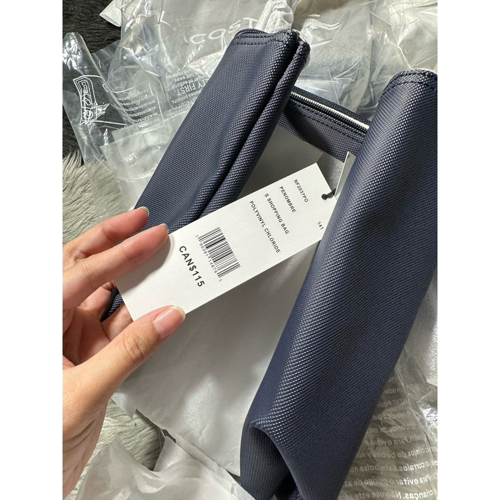 ORIG & IMPORTED Lacoste LCT L.12.12 Concept Tote Large and Small NAVY BLUE PENOMBRE BAG