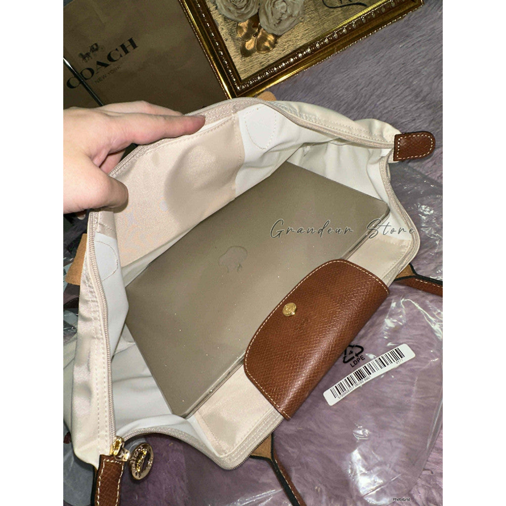 ORIG & IMPORTED Longchamp LC Le Pliage Large Long Handle Nylon Tote Bag