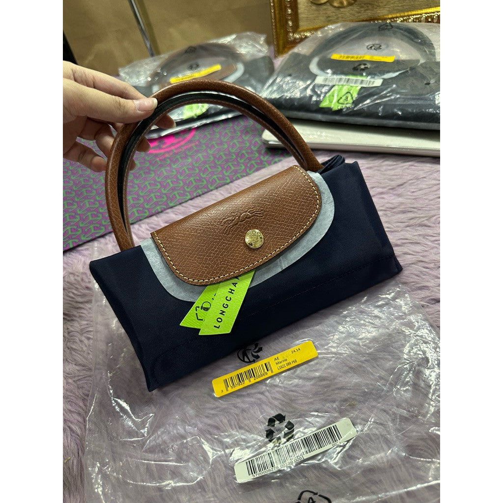 ORIG & IMPORTED Longchamp LC Le Pliage Small Short Handle Nylon Hand Bag