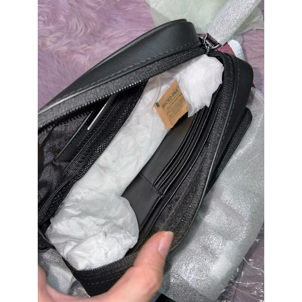 ORIG & IMPORTED MK Rivington Striped Logo Camera Bag with pouch